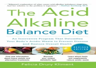 [PDF] DOWNLOAD  The Acid Alkaline Balance Diet, Second Edition: A