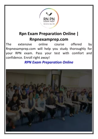 Rpn Exam Preparation Online Rnpnexamprep.com