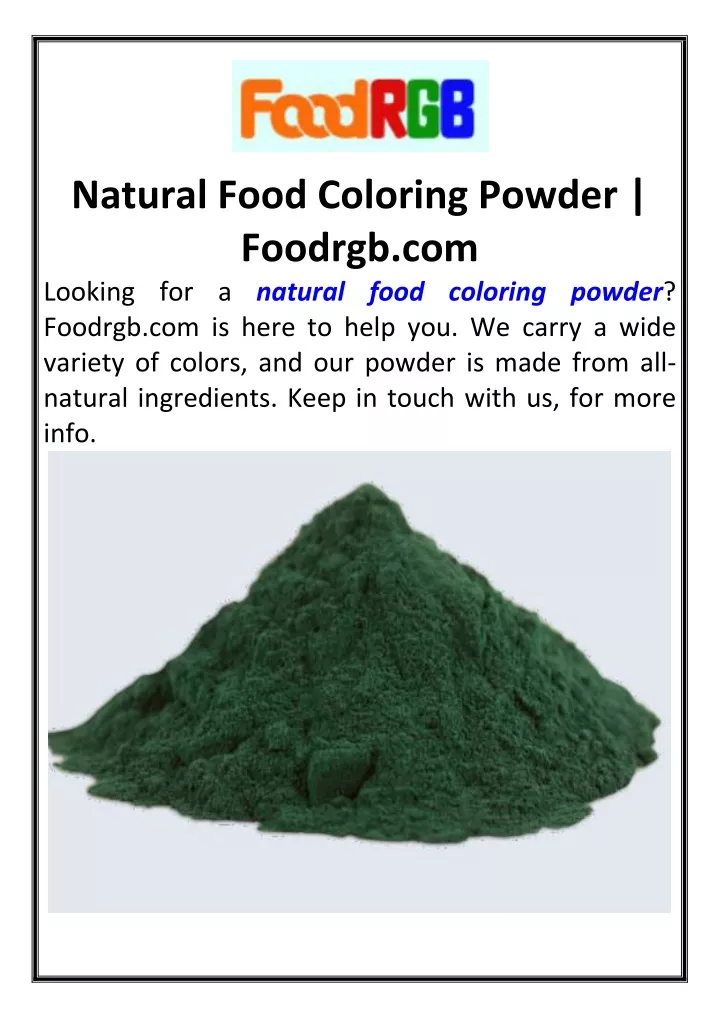 natural food coloring powder foodrgb com looking