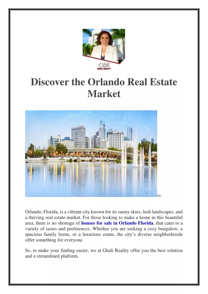 discover the orlando real estate market