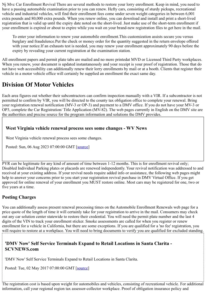 nj mvc car enrollment revival there are several