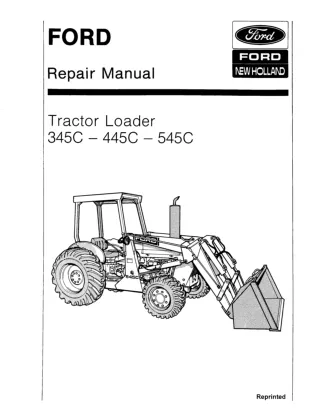 Ford 345C Tractor Loader Service Repair Manual Instant Download