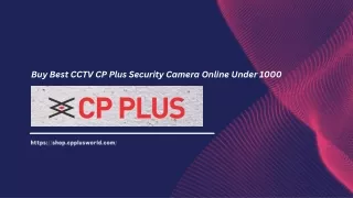 Buy Best CCTV CP Plus Security Camera Online Under 1000