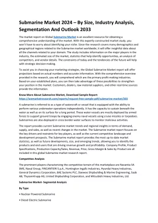 submarine market 2024 by size industry analysis