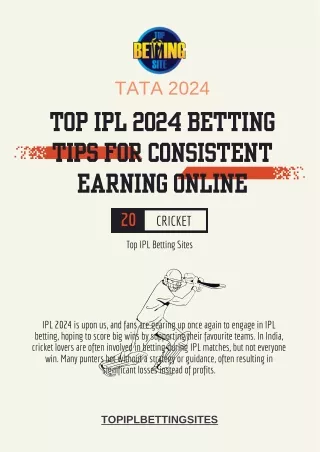 Top IPL 2024 Betting Tips for Consistent Earning Online