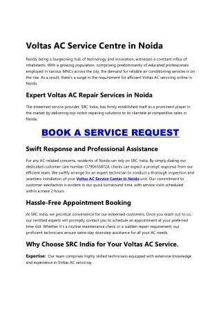 Voltas Ac Service Center in Noida