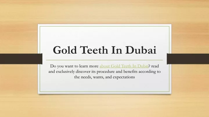 gold teeth in dubai