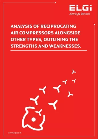 Analysis of reciprocating air compressors alongside other types