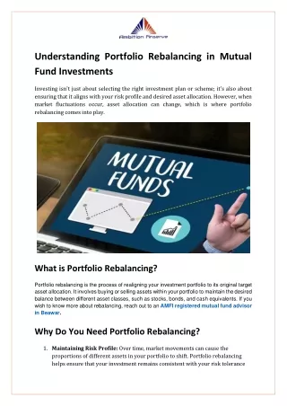 Understanding Portfolio Rebalancing in Mutual Fund Investments