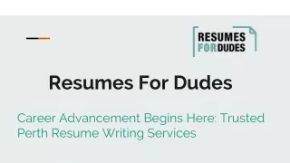 Career Advancement Begins Here Trusted Perth Resume Writing Services