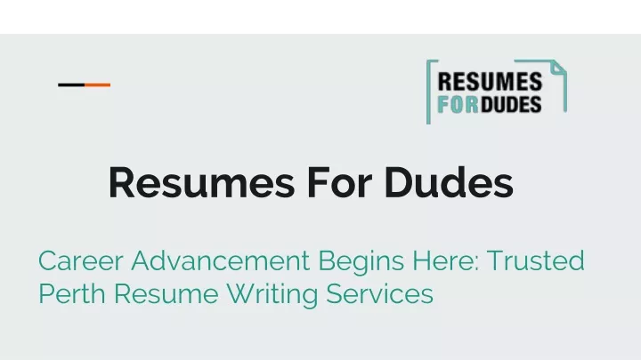 resumes for dudes