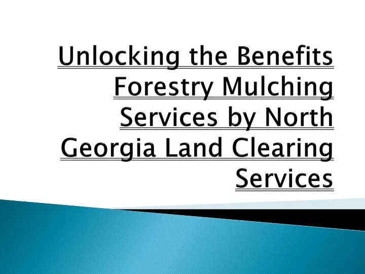 unlocking the benefits forestry mulching services by north georgia land clearing services