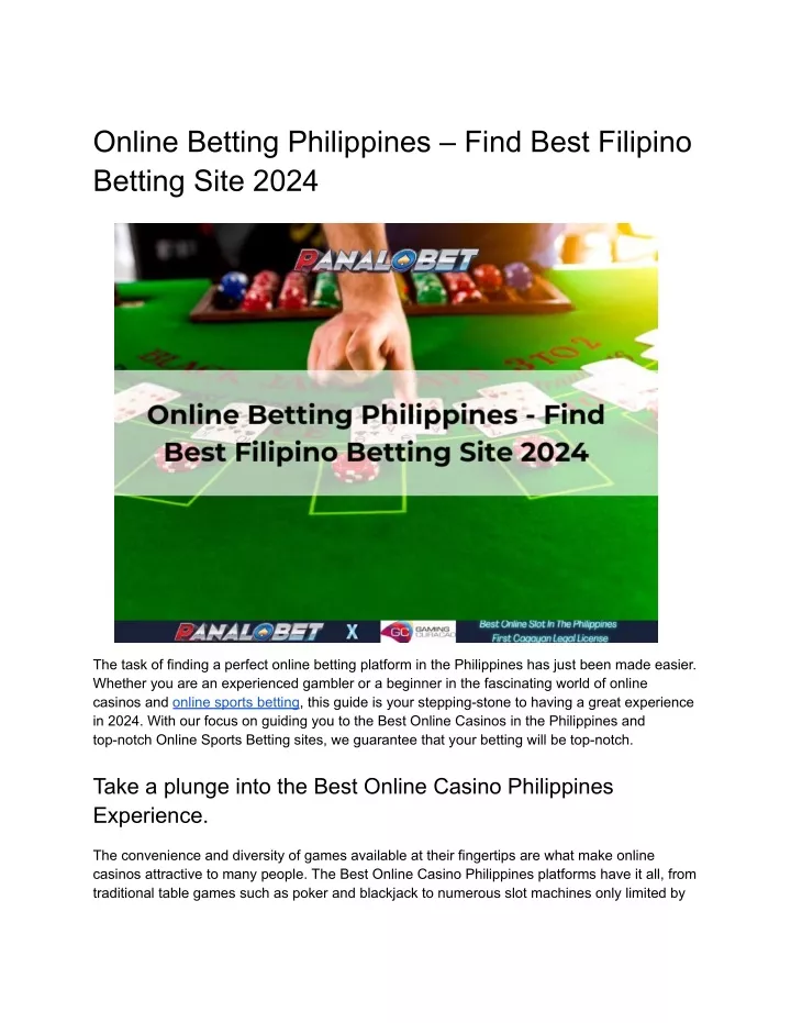 online betting philippines find best filipino