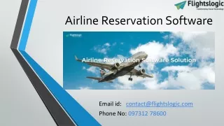 Airline Reservation Software