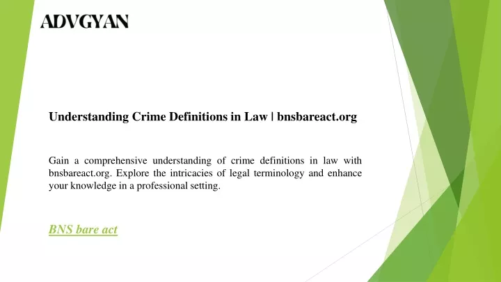 understanding crime definitions in law bnsbareact