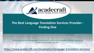 The Best Language Translation Services Provider - Finding One
