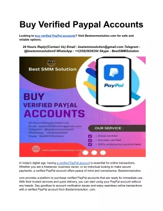 buy verified paypal accounts