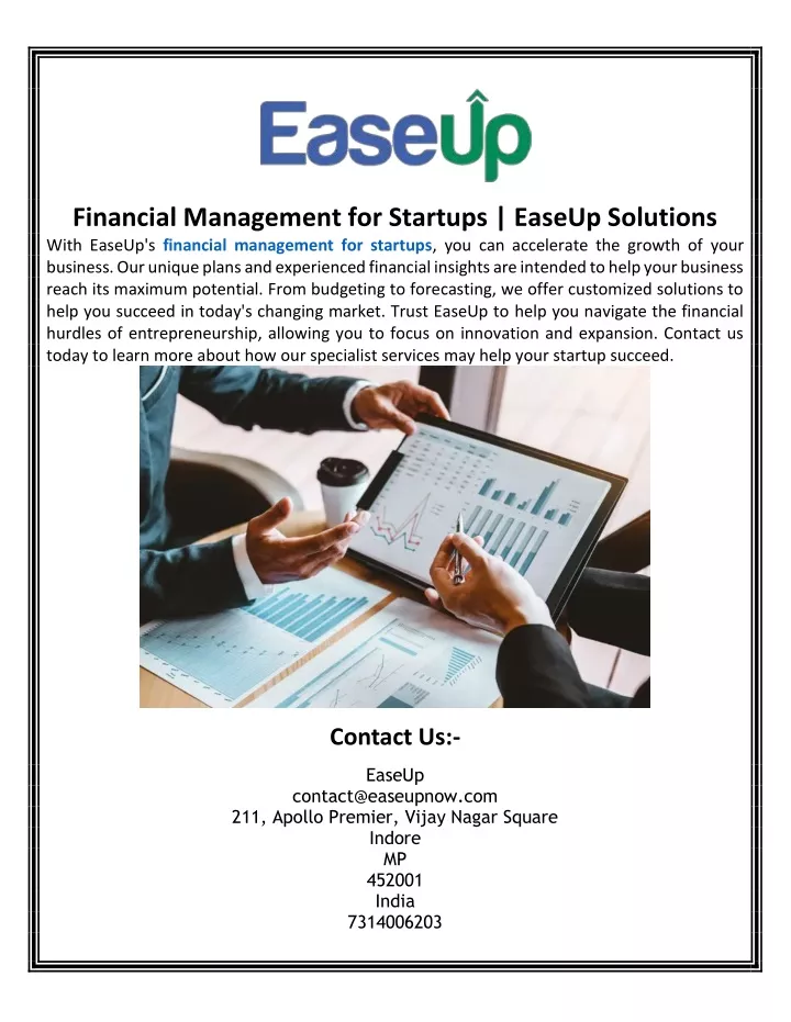 financial management for startups easeup