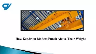 how kendrion binders punch above their weight