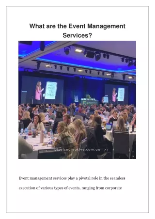 What are the Event Management Services?