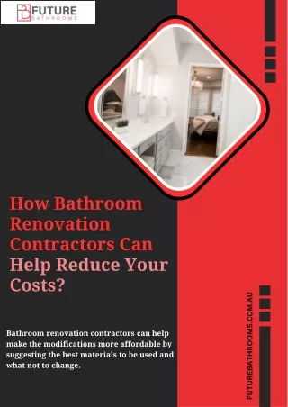How Bathroom Renovation Contractors Can Help Reduce Your Costs