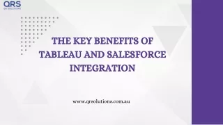 The Key Benefits of Tableau and Salesforce Integration