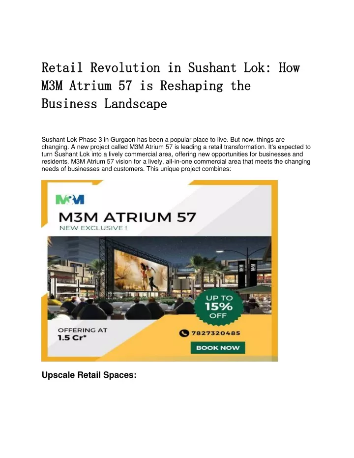 retail revolution in sushant lok how retail