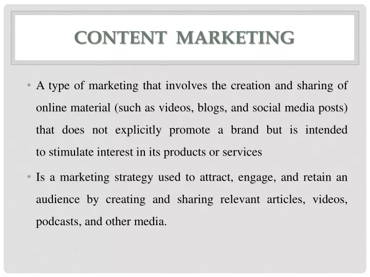 content marketing