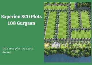 Experion SCO Plots Gurgaon E-Brochure