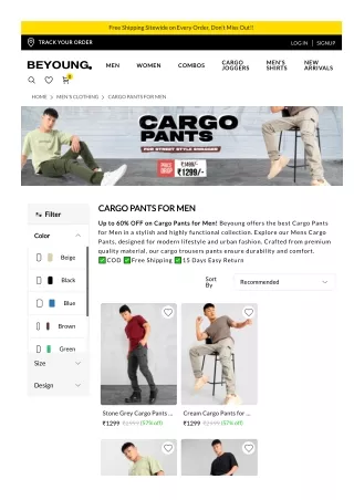 Beyoung Cargo Pants for Men