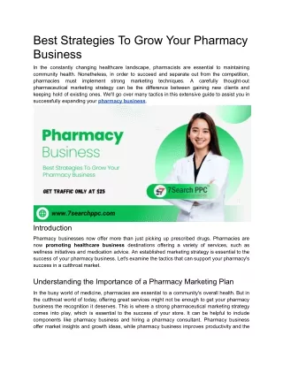 Best Strategies To Grow Your Pharmacy Business