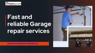 Fast and Reliable Garage Door Repair Longmont Co