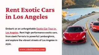Rent Exotic Cars in Los Angeles