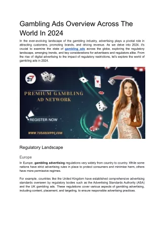 gambling ads overview across the world in 2024