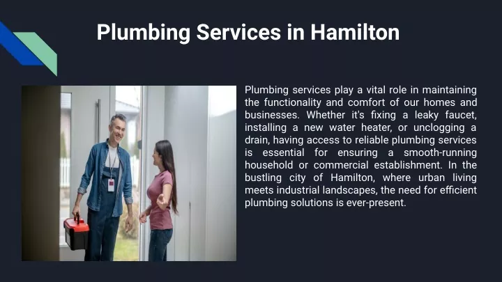 plumbing services in hamilton