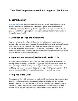 The Comprehensive Guide to Yoga and Meditation (1)