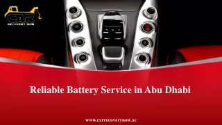 Reliable Battery Service in Abu Dhabi