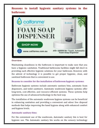 Foam soap dispensers