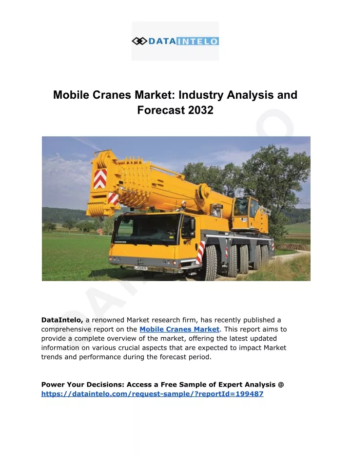 mobile cranes market industry analysis
