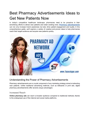 Best Pharmacy Advertisements Ideas to Get New Patients Now