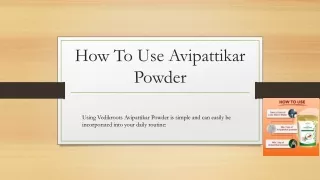 How To Use Avipattikar Powder