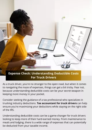 Expense Check: Understanding Deductible Costs For Truck Drivers