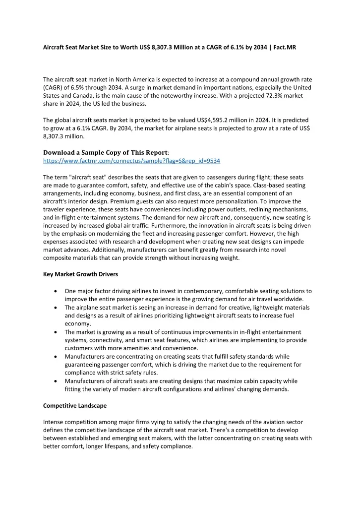 aircraft seat market size to worth
