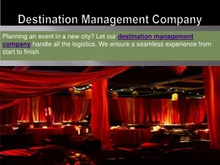 Destination Management Company