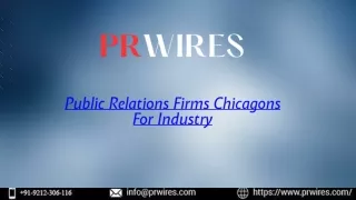 Public Relations Firms Chicagons For Industry
