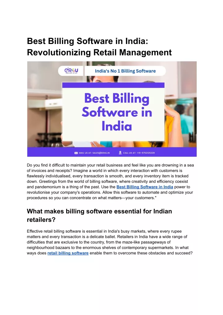 best billing software in india revolutionizing