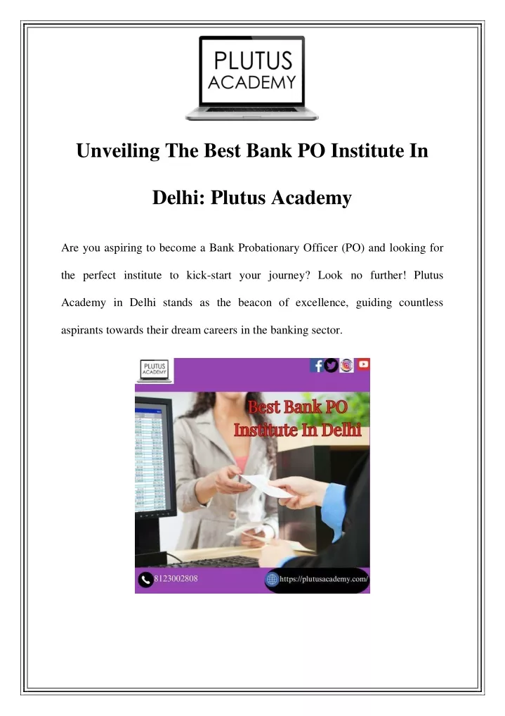 unveiling the best bank po institute in