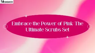 Blossom Beauties: Stylish Pink Scrub Sets