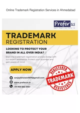 Online Trademark Registration Services in Ahmedabad