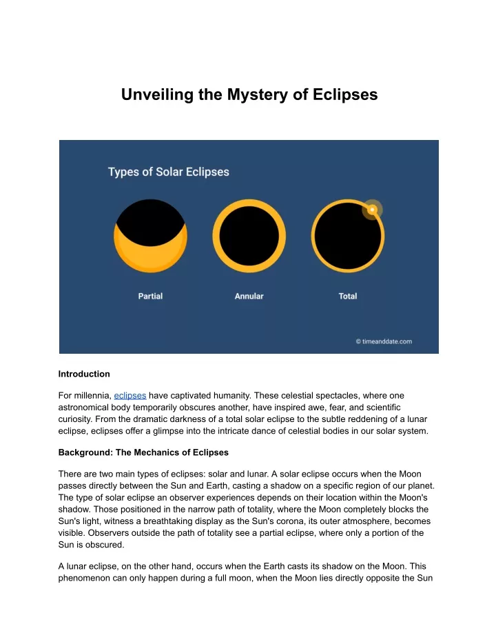 unveiling the mystery of eclipses